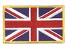 GREAT BRITAIN Union Jack flag gold border souvenir embroidered patch