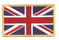 GREAT BRITAIN Union Jack flag gold border souvenir embroidered patch
