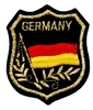 GERMANY mylar flag shield souvenir embroidered patch