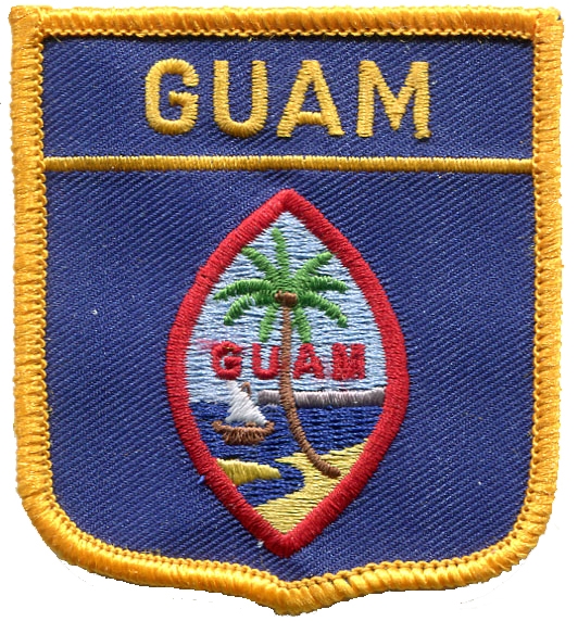GUAM medium flag shield souvenir embroidered patch