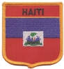 HAITI medium flag shield souvenir embroidered patch