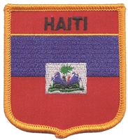 HAITI medium flag shield souvenir embroidered patch