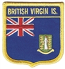 BRITISH VIRGIN IS. Medium flag shield souvenir embroidered patch