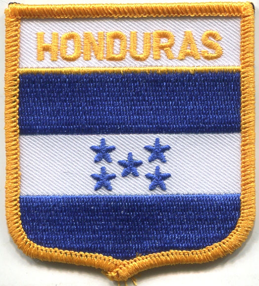 HONDURAS medium flag shield souvenir embroidered patch