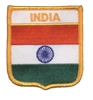 INDIA medium flag shield souvenir embroidered patch