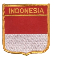 INDONESIA medium flag shield souvenir embroidered patch