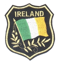 IRELAND mylar shield embroidered patch for souvenir or uniform