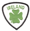 IRELAND 4 leaf clover/shamrock shield souvenir embroidered patch