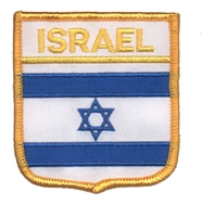 ISRAEL flag medium shield uniform or souvenir embroidered patch