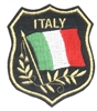 ITALY mylar flag shield uniform or souvenir embroidered patch