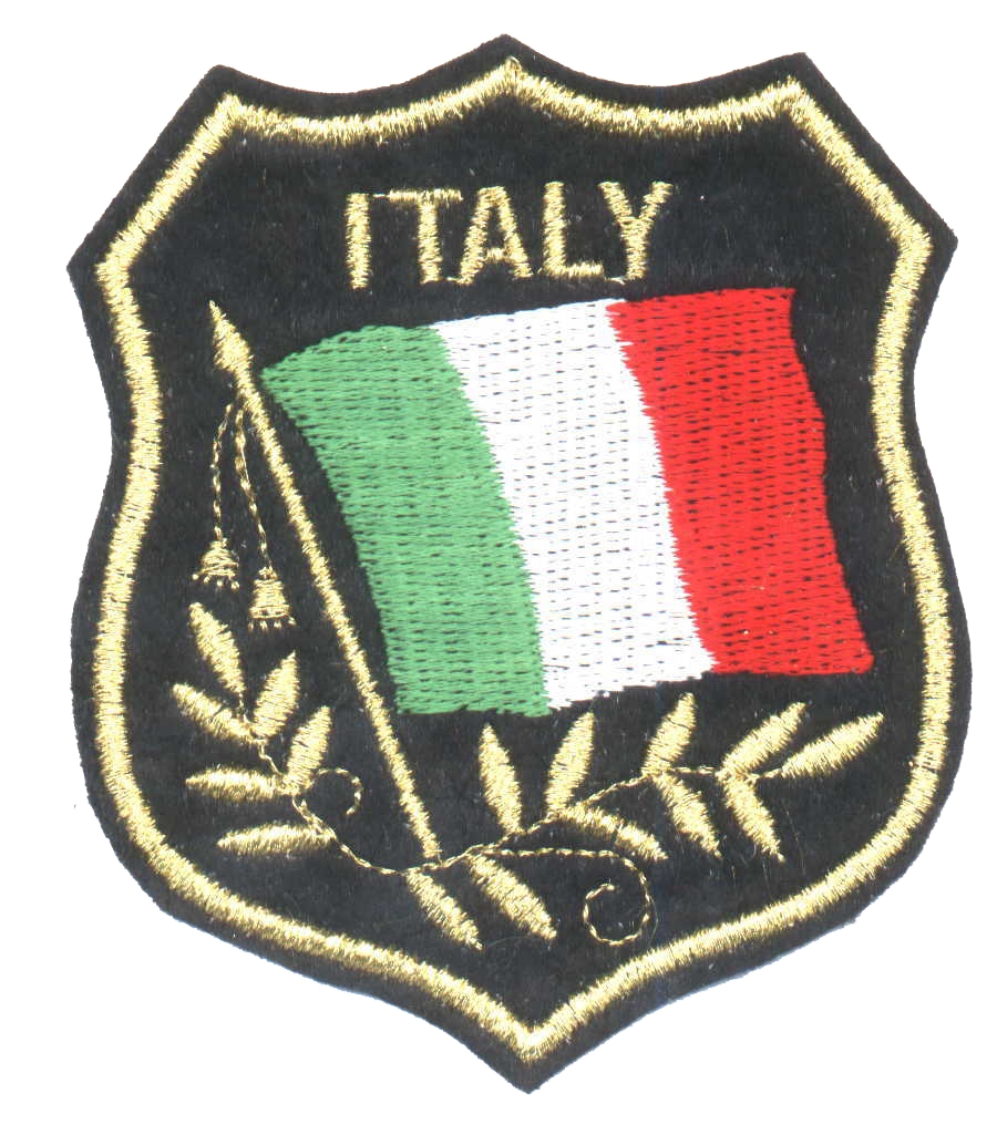 ITALIA (Italy) flag shield uniform or souvenir embroidered patch - 6423