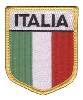 ITALIA (Italy) flag shield uniform or souvenir embroidered patch