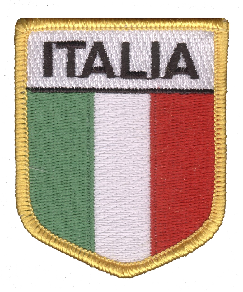 ITALIA (Italy) flag shield uniform or souvenir embroidered patch - 6423