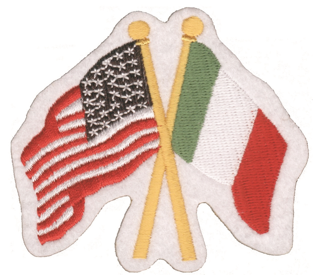 Italy Flag iron on Embroidered Iron on Sew on Patch For Clothes 9x6cm