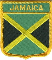 JAMAICA medium flag shield souvenir embroidered patch