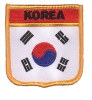 KOREA medium flag shield souvenir embroidered patch