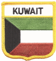 KUWAIT medium  flag shield souvenir embroidered patch