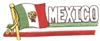 MEXICO wavy flag ribbon souvenir embroidered patch