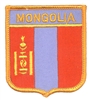 MONGOLIA medium flag shield souvenir embroidered patch