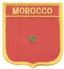 MOROCCO medium flag shield souvenir embroidered patch
