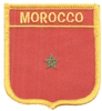 MOROCCO medium flag shield souvenir embroidered patch