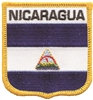 NICARAGUA medium flag  shield souvenir embroidered patch