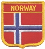 NORWAY medium flag shield souvenir embroidered patch