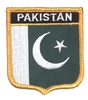 PAKISTAN flag medium shield souvenir embroidered patch