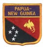 PAPUA - NEW GUINEA medium flag shield souvenir embroidered patch