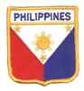 PHILIPPINES flag shield uniform or souvenir embroidered patch