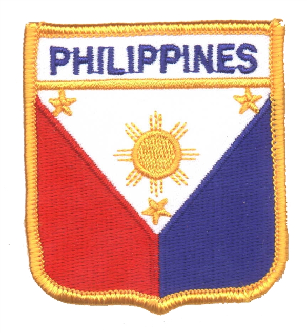 PHILIPPINES flag shield uniform or souvenir embroidered patch