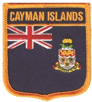 CAYMAN ISLANDS medium flag shield souvenir embroidered patch