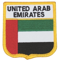 UNITED ARAB EMIRATES medium flag shield souvenir embroidered patch