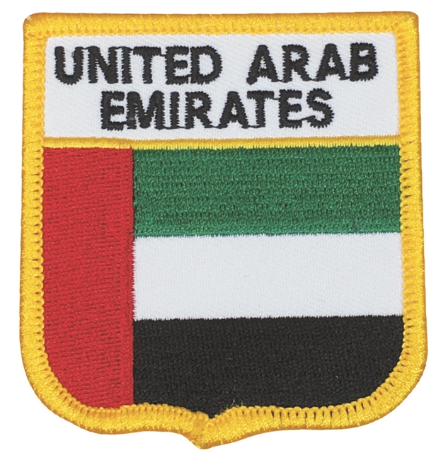 UNITED ARAB EMIRATES medium flag shield souvenir embroidered patch