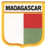 MADAGASCAR medium flag shield souvenir embroidered patch