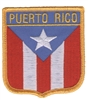 PUERTO RICO medium flag shield souvenir embroidered patch, PR