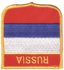 RUSSIA medium flag shield souvenir embroidered patch