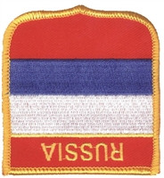 RUSSIA medium flag shield souvenir embroidered patch
