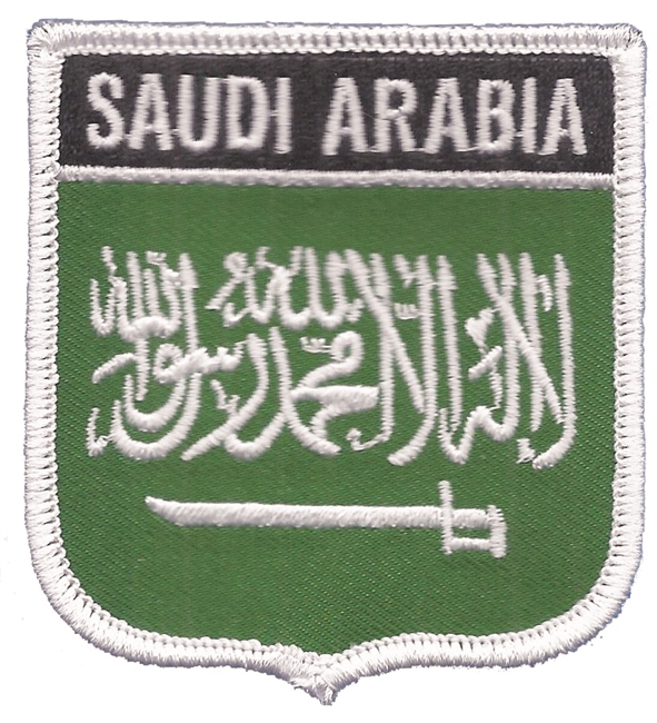 SAUDI ARABIA medium flag shield souvenir embroidered patch