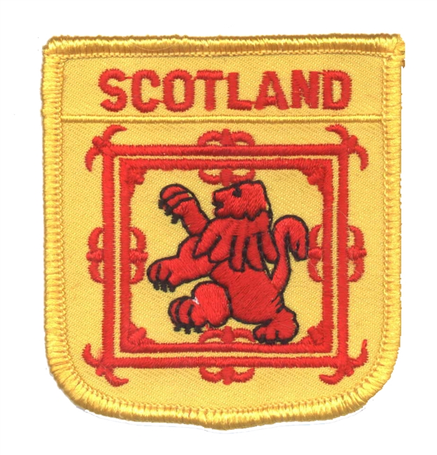 SCOTLAND medium flag shield souvenir embroidered patch