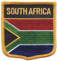 SOUTH AFRICA medium flag shield souvenir embroidered patch