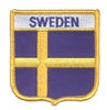 SWEDEN medium flag shield souvenir embroidered patch