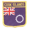 COOK ISLANDS medium flag shield souvenir embroidered patch