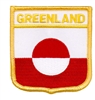 GREENLAND medium flag shield souvenir embroidered patch