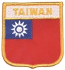 TAIWAN medium flag shield souvenir embroidered patch