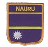 NAURU medium flag shield souvenir embroidered patch