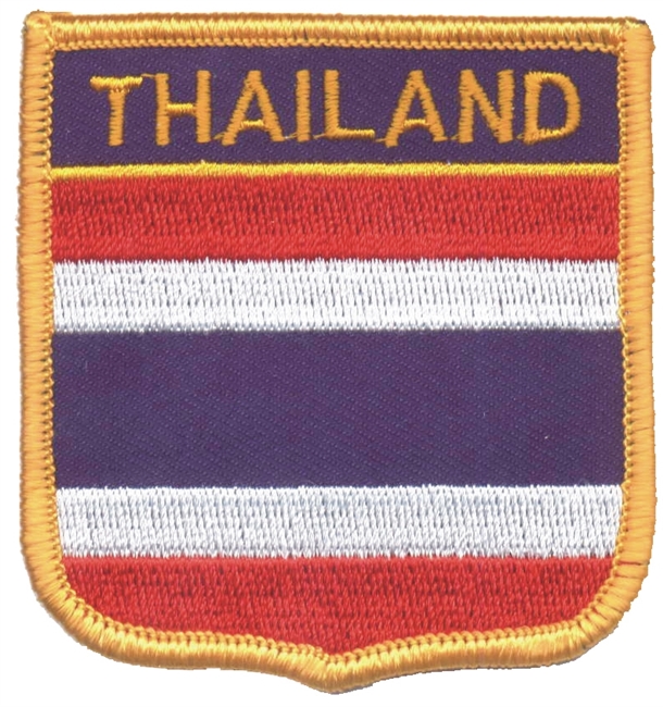 THAILAND medium flag shield souvenir embroidered patch