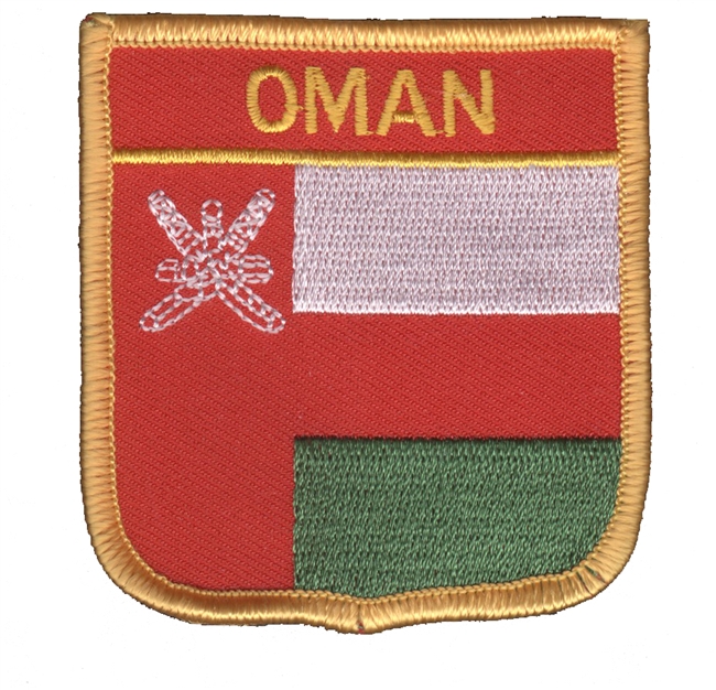 OMAN medium flag shield souvenir embroidered patch