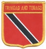 TRINIDAD AND TOBAGO medium flag shield souvenir embroidered patch