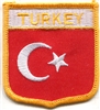 TURKEY medium flag shield souvenir embroidered patch
